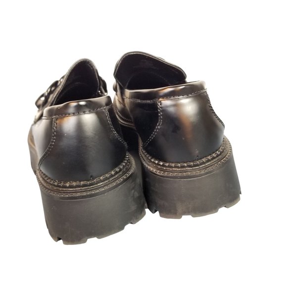 Steve Madden Lug Sole Platform oxford heels loafers with chain size 10 - Picture 5 of 14